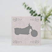 Faux Ingegreineerde motorfiets Biker Weddenschap Kaart (Staand voorkant)