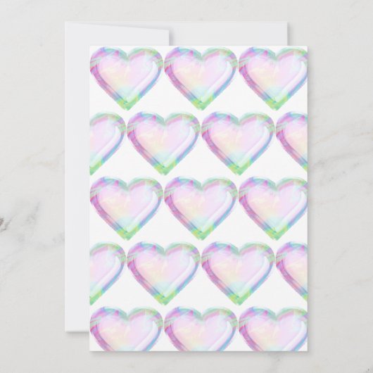 Faux Iridescent Balloon 1e verjaardag Uitnodiging (Achterkant)