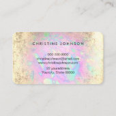 faux iridescent butterfly logo visitekaartje (Achterkant)