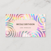 faux iridescent cirkels visitekaartje (Voorkant)