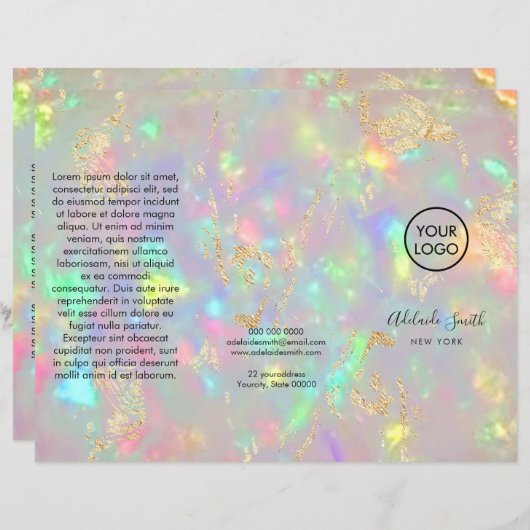 faux iridescent crystal opal brochure (Voorkant / Achterkant)