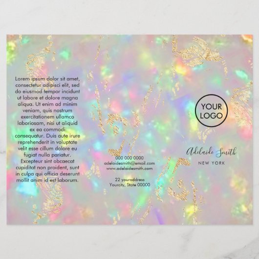 faux iridescent crystal opal brochure (Voorkant)
