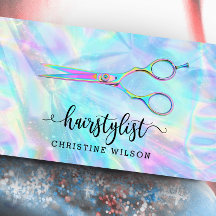 faux iridescent effect hairstylist scissers