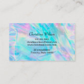 faux iridescent effect hairstylist scissers visitekaartje (Achterkant)