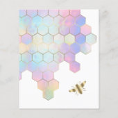 faux iridescent effect honeycomb flyer (Achterkant)