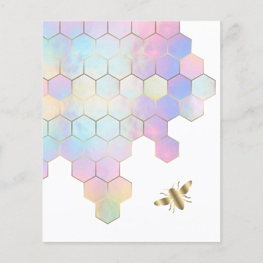 faux iridescent effect honeycomb flyer (Achterkant)