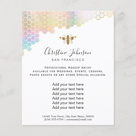 faux iridescent effect honeycomb flyer (Voorkant)