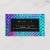 faux iridescent effect mermaid design visitekaartje (Achterkant)
