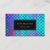 faux iridescent effect mermaid design visitekaartje (Voorkant)