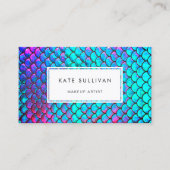 faux iridescent effect mermaid scale visitekaartje (Voorkant)