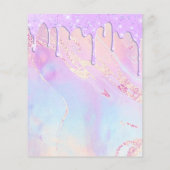 Faux Iridescent elegant design Flyer (Achterkant)