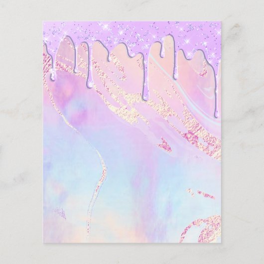 Faux Iridescent elegant design Flyer (Achterkant)