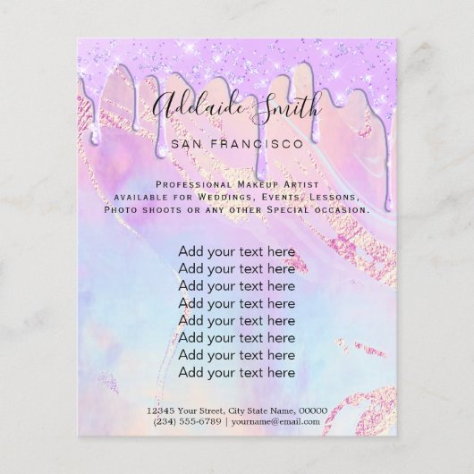 Faux Iridescent elegant design Flyer (Voorkant)