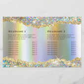 Faux Iridescent glitter folie bivoudig brochure (Achterkant)