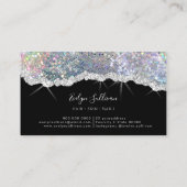 Faux Iridescent Glitter Sequin Visitekaartje (Achterkant)