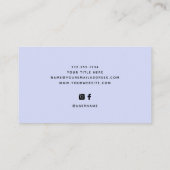 Faux Iridescent look | Paars met Trendy Script Visitekaartje (Achterkant)