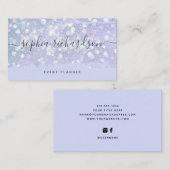 Faux Iridescent look | Paars met Trendy Script Visitekaartje (Voorkant / Achterkant)