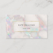 faux iridescent marble effect visitekaartje (Voorkant)