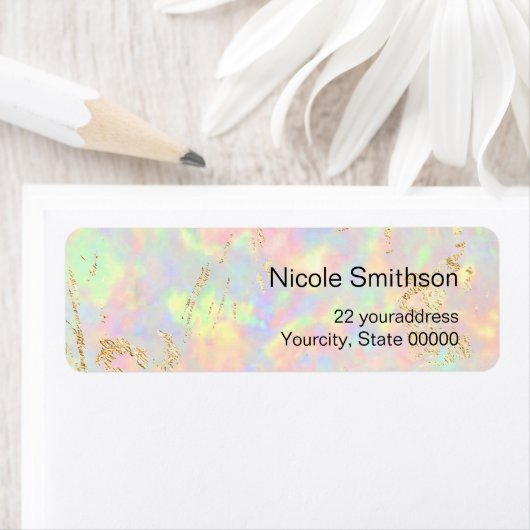 faux iridescent opal achtergrondlabels etiket (Insitu)