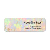 faux iridescent opal achtergrondlabels etiket (Voorkant)