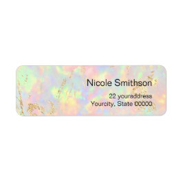 faux iridescent opal achtergrondlabels etiket