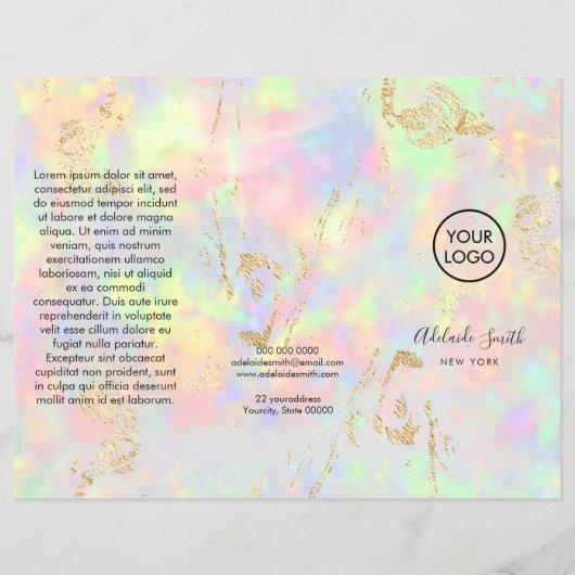 faux iridescent opal brochure (Voorkant)