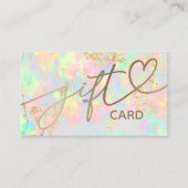Faux Iridescent Opal Cadeaubon Visitekaartje (Voorkant)