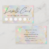 faux iridescent opal design loyalty visitekaartje (Voorkant / Achterkant)