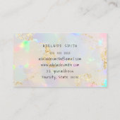 faux iridescent opal design loyalty visitekaartje (Achterkant)
