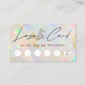 faux iridescent opal design loyalty visitekaartje (Voorkant)