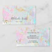 FAUX Iridescent opal inspire textuur Visitekaartje (Voorkant / Achterkant)