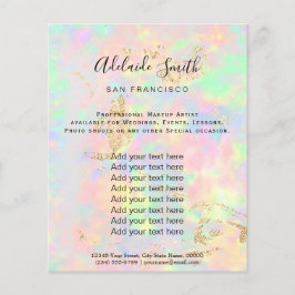 faux iridescent opal photodesign flyer