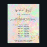 faux iridescent opal photodesign flyer<br><div class="desc">schoonheidssalon professionele make - up kunstenaar flyer</div>