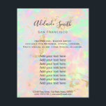 faux iridescent opal photodesign flyer<br><div class="desc">schoonheidssalon professionele make - up kunstenaar flyer</div>