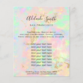 faux iridescent opal photodesign flyer