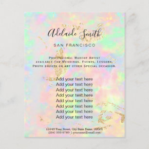 faux iridescent opal photodesign flyer