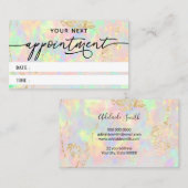 faux iridescent optische textuurkaart visitekaartje (Voorkant / Achterkant)