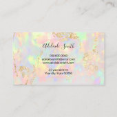 faux iridescent optische textuurkaart visitekaartje (Achterkant)