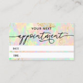 faux iridescent optische textuurkaart visitekaartje (Voorkant)