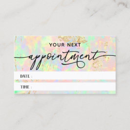 faux iridescent optische textuurkaart visitekaartje