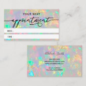 faux iridescent optische textuurkaart visitekaartje (Voorkant / Achterkant)