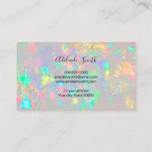 faux iridescent optische textuurkaart visitekaartje (Achterkant)