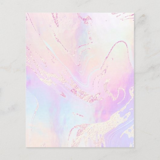 Faux Iridescent paars en faux glitter Flyer (Achterkant)