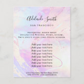 Faux Iridescent paars en faux glitter Flyer (Voorkant)