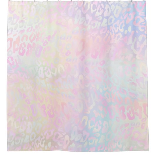 FAUX Iridescent pastelluipspatroon ShowCurt Douchegordijn (Voorkant)