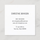 Faux Iridescent Seashell Square visitekaartje (Achterkant)