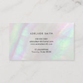 faux iridescent shell visitekaartje (Achterkant)