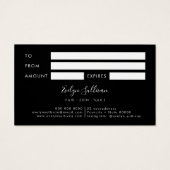 Faux Iridescent Silver Glitter Sequin-cadeaukaart Visitekaartje (Achterkant)