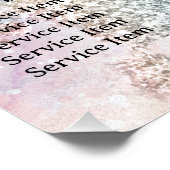 Faux Iridescent Waterverf Glitter prijslijst Perfect Poster (Hoek)