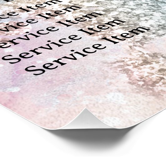 Faux Iridescent Waterverf Glitter prijslijst Perfect Poster (Hoek)